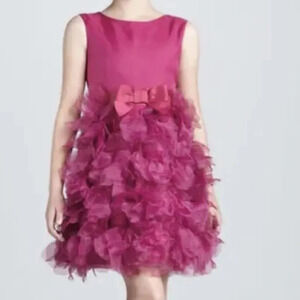 Marchesa Neiman Marcus x Target Fuchsia Pink Petal Skirt Dress Size XS